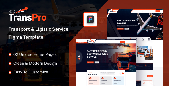 Transpro Transport Logistic Service Figma Template By Wowtheme